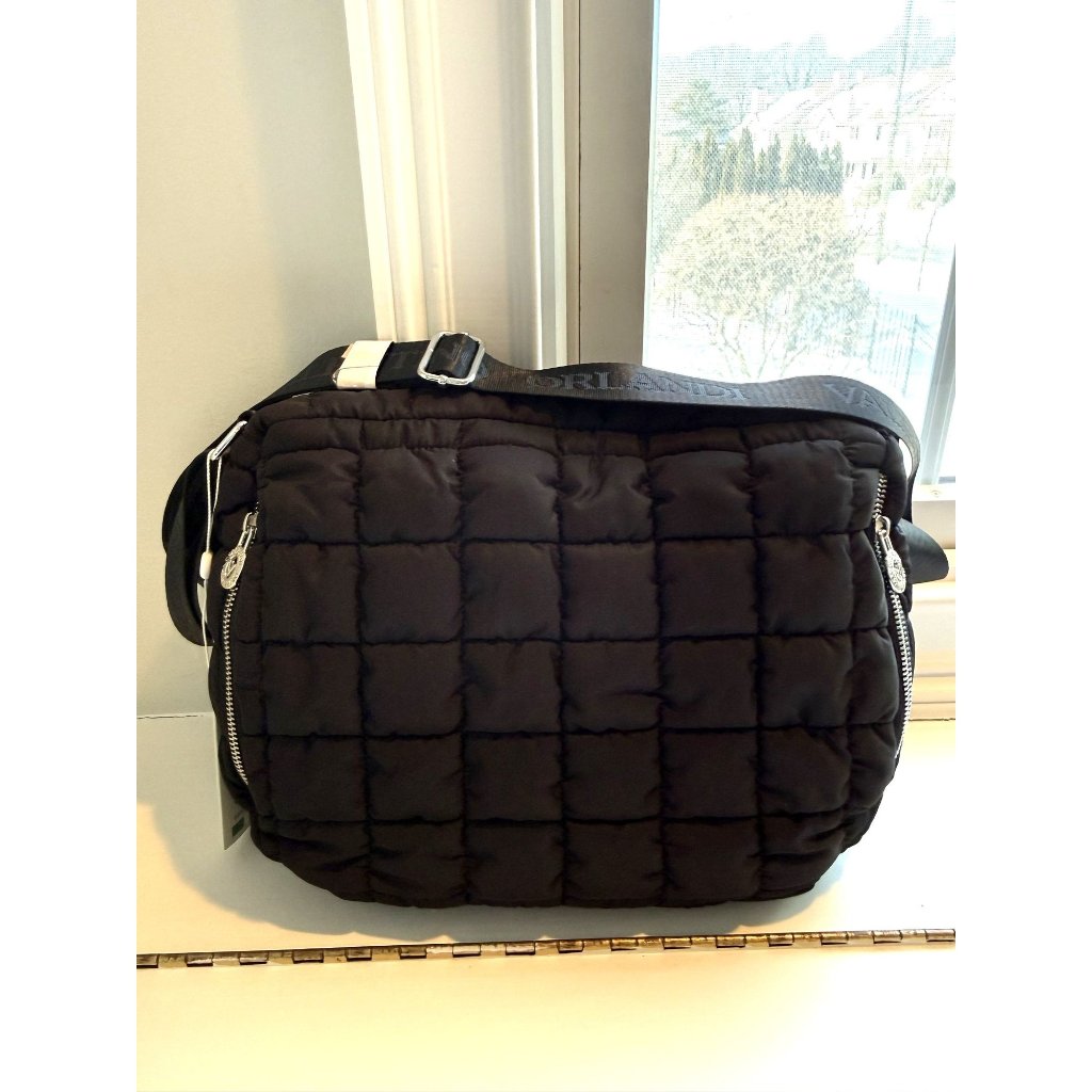 Nwt Valentino Orlandi Black Quilted Crossbody Bag Adjustable Strap $200 [Jb]